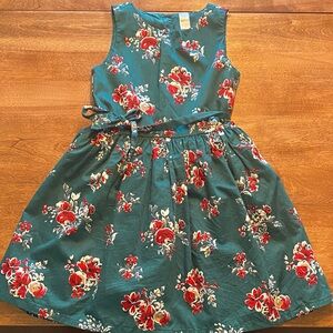 Carter's Teal and Red Floral Kids Dress